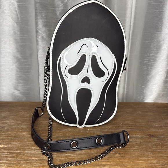 Ghost Face Spirit Crossbody Black Bag Detachable Strap - Picture 3 of 10